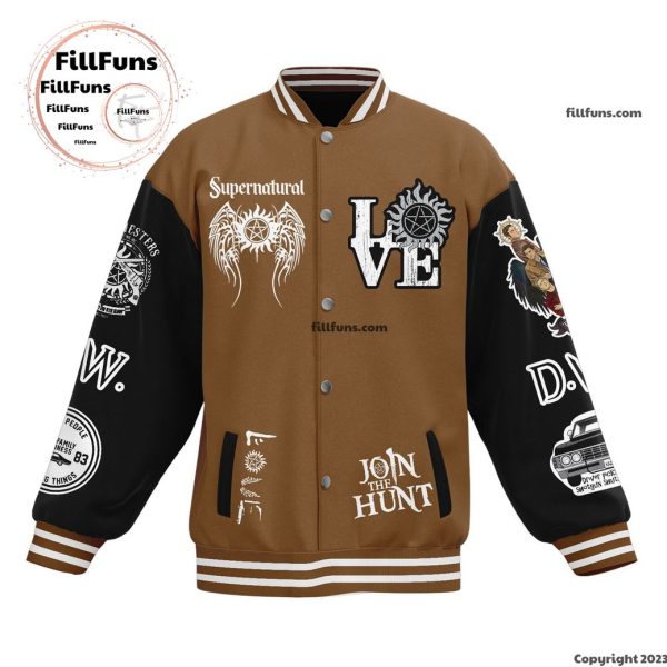 Supernatural Join The Hunt Saving People Hunting Things The Family Business Baseball Jacket
