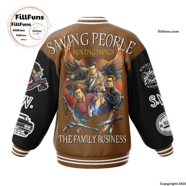 Supernatural Join The Hunt Saving People Hunting Things The Family Business Baseball Jacket