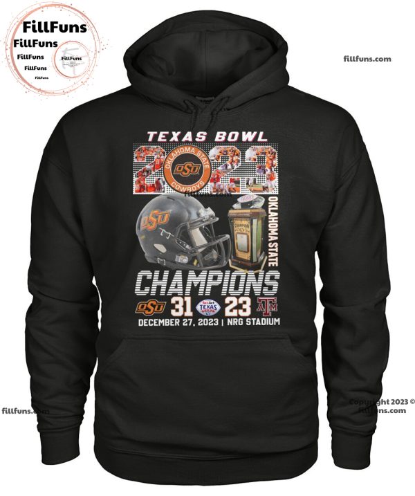 Texas Bowl Champions Oklahoma State Cowboys 31 – 23 Texas A&M December 27, 2023 NRG Stadium Unisex T-Shirt