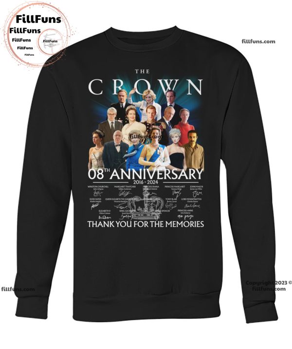 The Crown 08th Anniversary 2016 – 2024 Thank You For The Memories Unisex T-Shirt