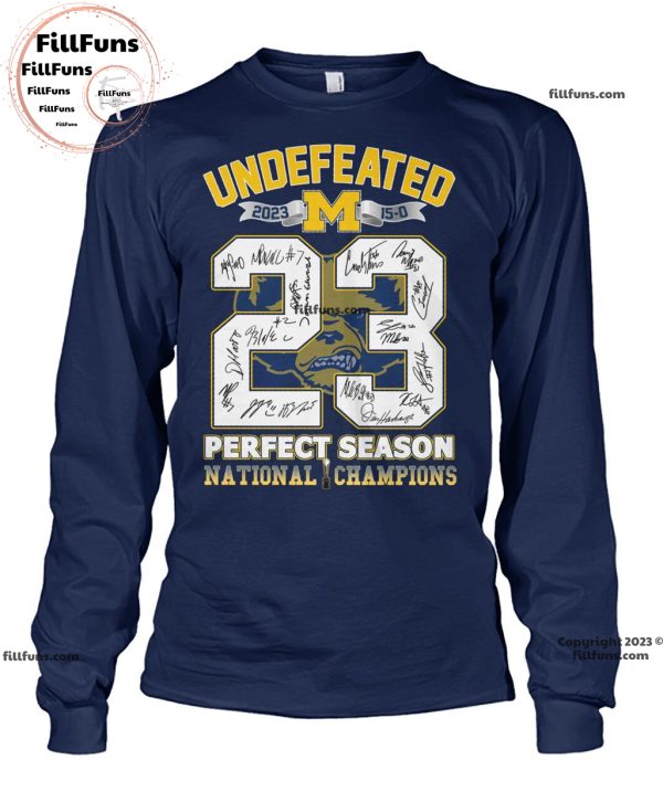 Undefeated 2023 Perfect Season Michigan Wolverines National Champions Unisex T-Shirt