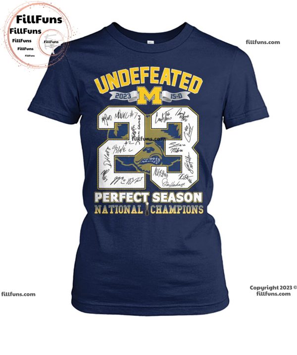Undefeated 2023 Perfect Season Michigan Wolverines National Champions Unisex T-Shirt
