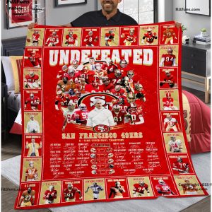 Undefeated San Francisco 49ers 5-Time Super Bowl Champions Fleece Blanket