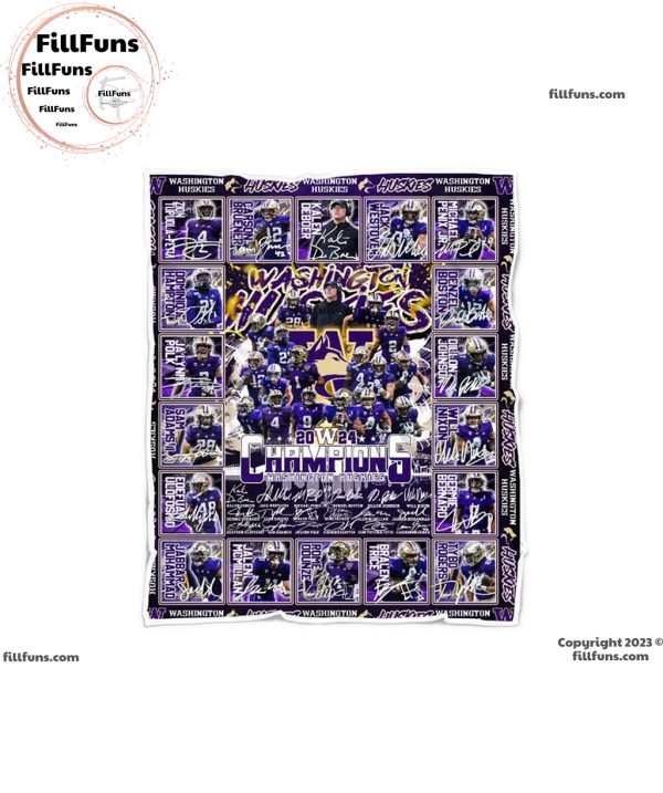 Washington Huskies 2024 Champions Fleece Blanket