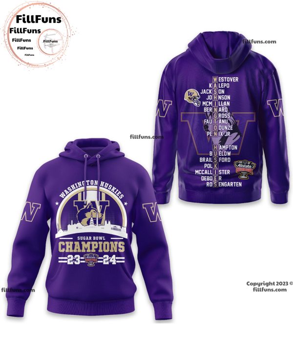 Washington Huskies Sugar Bowl Champions 23 24 3D Shirt