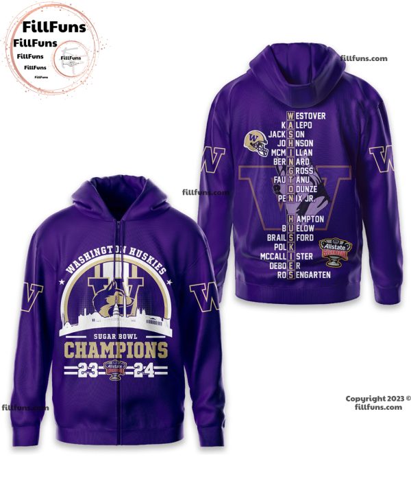 Washington Huskies Sugar Bowl Champions 23 24 3D Shirt