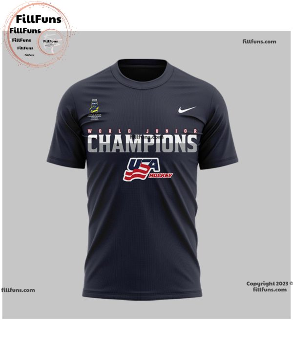 World Junior Ice Hockey Champions 2024 USA Hockey Tshirt