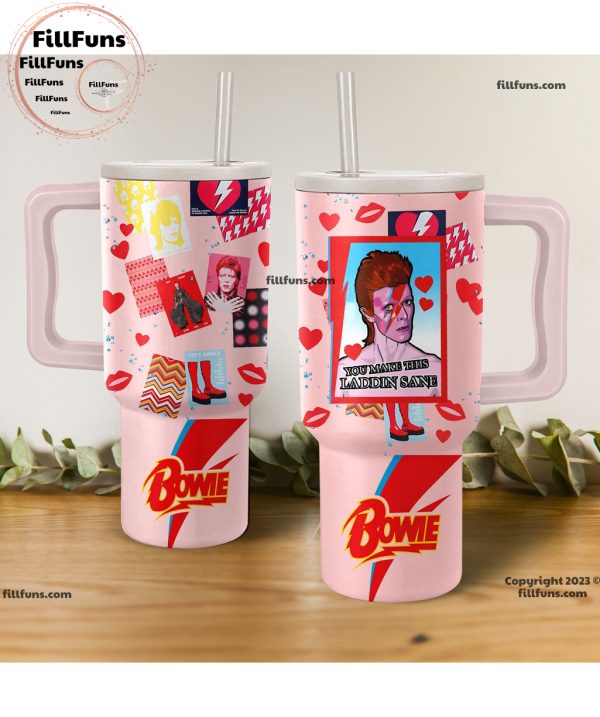 You Make This Laddin Sane David Bowie 40oz Tumbler with Handle and Straw