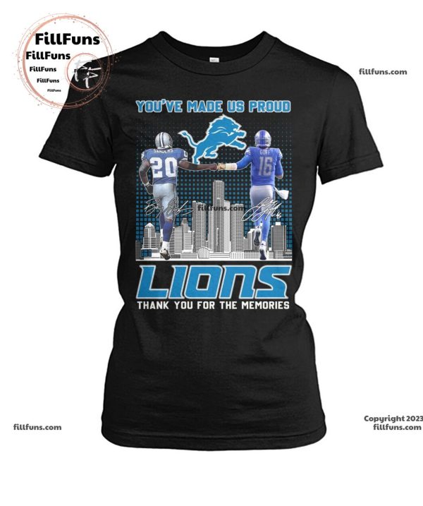 You’ve Made Us Proud Detroit Lions Thank You For The Memories Unisex T-Shirt