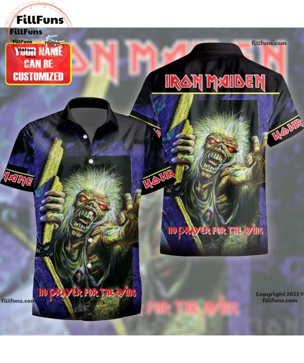 Custom Name Iron Maiden No Prayer For The Dying Hawaiian Shirt