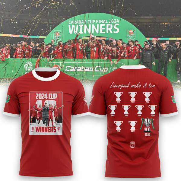 Liverpool F.C 2024 Carabao Winners Make It Ten T-shirt