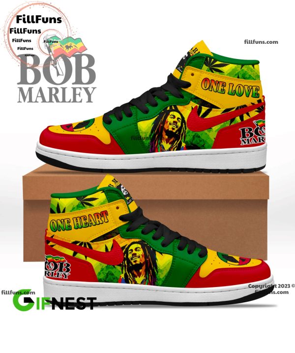 One Love One Heart Bob Marley Air Jordan 1 High Top