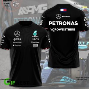 Mercedes AMG Petronas F1 Team UBS Crowdstrike 3D T-Shirt