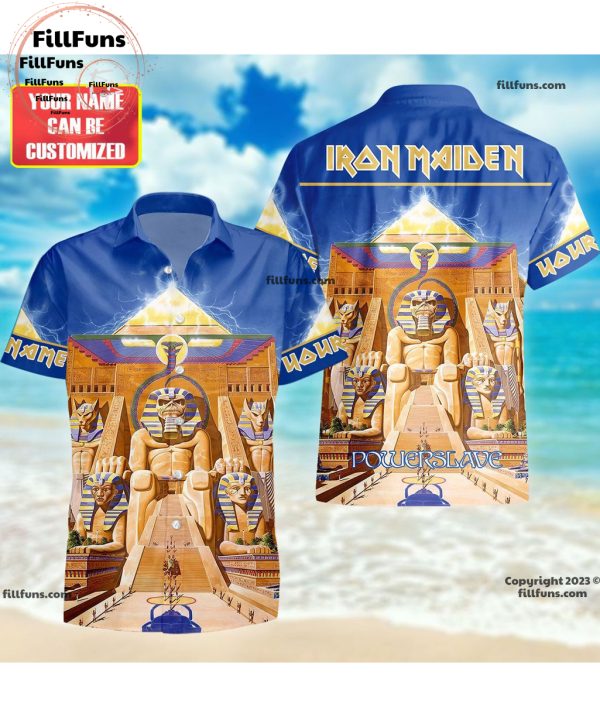 Custom Name Iron Maiden Powerslave Hawaiian Shirt