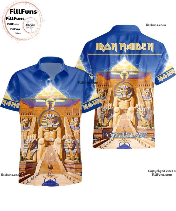 Custom Name Iron Maiden Powerslave Hawaiian Shirt