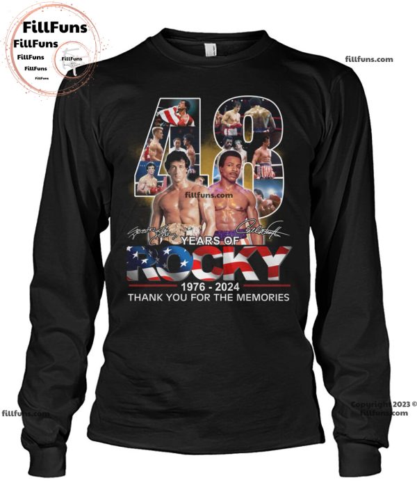 48 Years Of Rocky 1976 – 2024 Thank You For The Memories T-Shirt