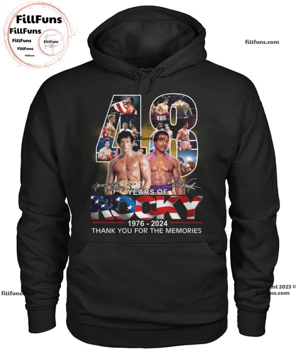 48 Years Of Rocky 1976 – 2024 Thank You For The Memories T-Shirt