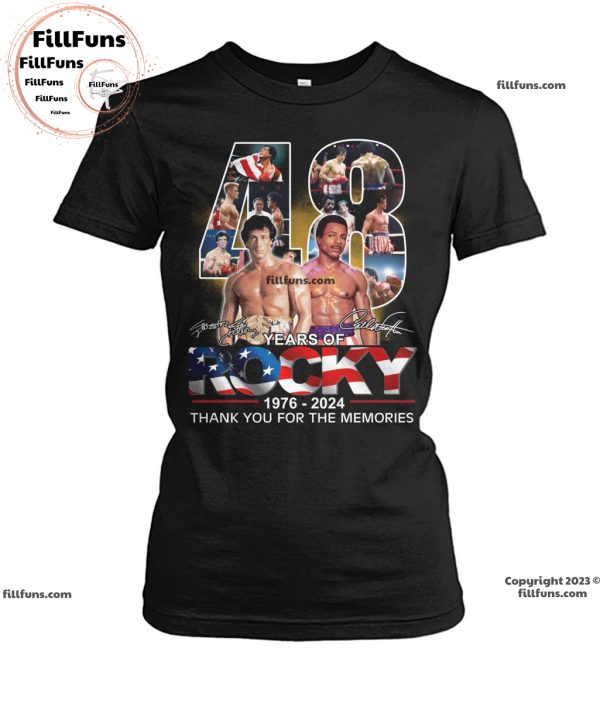 48 Years Of Rocky 1976 – 2024 Thank You For The Memories T-Shirt