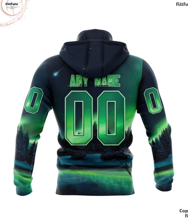 Personalized NHL Minnesota Wild Special Design With Northern Lights Hoodie Limited