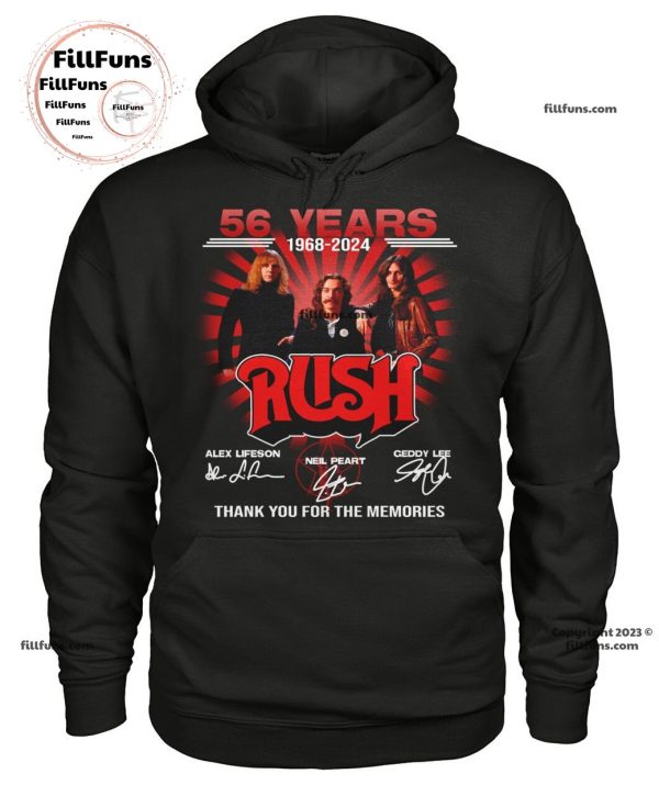 56 Years 1968 – 2024 Rush Thank You For The Memories T-Shirt