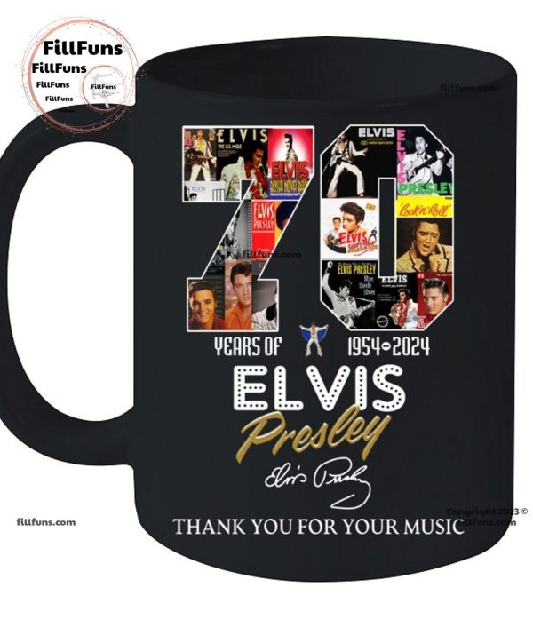 70 Years Of 1954 – 2024 Elvis Presley Thank You For Your Music T-Shirt