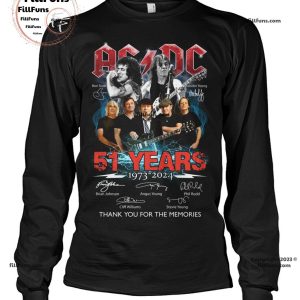 ACDC 51 Years 1973 – 2024 Thank You For The Memories T-Shirt