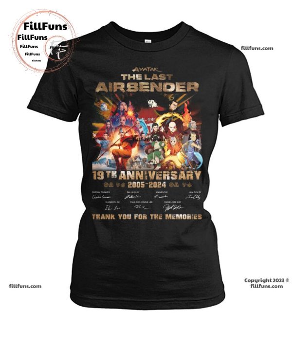 Avatar The Last Airbender 19th Anniversary 2005 – 2024 Thank You For The Memories T-Shirt