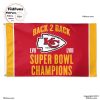 Kansas City Chiefs X4 Super Bowl Champions Flag