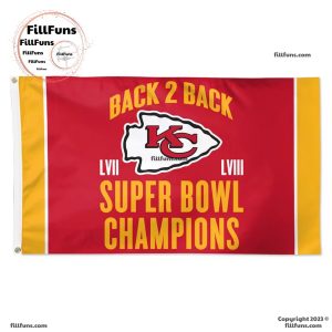 Back To Back LVII LVIII Super Bowl Champions Flag