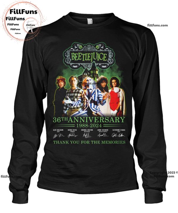 Beetlejuice 36th Anniversary 1988 – 2024 Thank You For The Memories T-Shirt