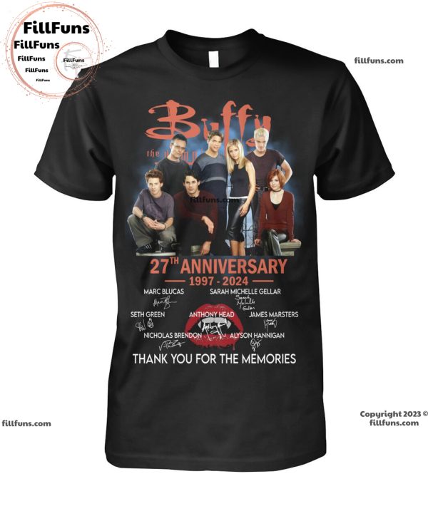 Buffy the Vampire Slayer 27th Anniversary 1997 – 2024 Thank You For The Memories T-Shirt