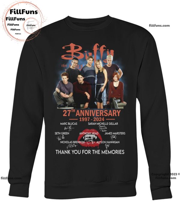 Buffy the Vampire Slayer 27th Anniversary 1997 – 2024 Thank You For The Memories T-Shirt