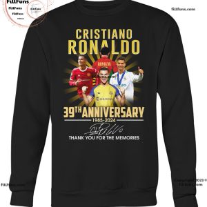 Cristiano Ronaldo 39th Anniversary 1985 – 2024 Thank You For The Memories T-Shirt