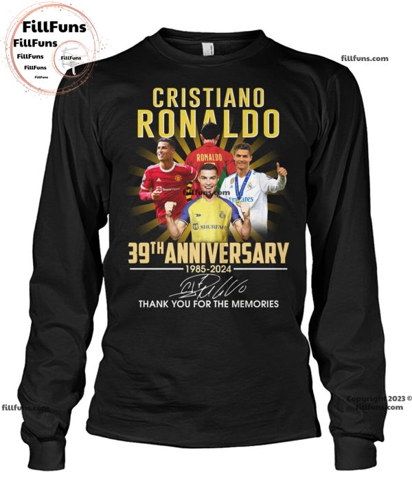 Cristiano Ronaldo 39th Anniversary 1985 – 2024 Thank You For The Memories T-Shirt