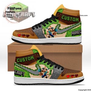 Custom Name Minecraft Air Jordan 1 Shoes