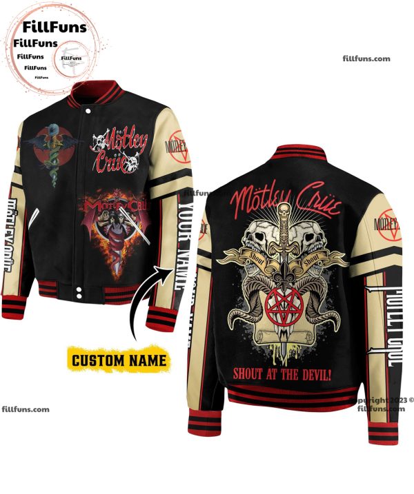 Custom Name Motley Crue Shout At The Devil Baseball Jacket