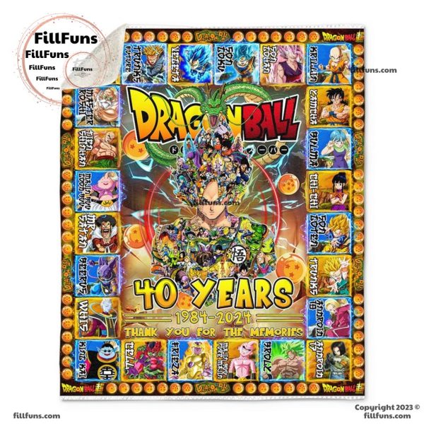 Dragon Ball 40 Years 1984 – 2024 Thank You For The Memories Blanket