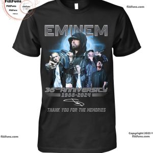Eminem 36th Anniversary 1988 – 2024 Thank You For The Memories Unisex T-Shirt