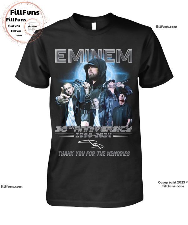 Eminem 36th Anniversary 1988 – 2024 Thank You For The Memories Unisex T-Shirt