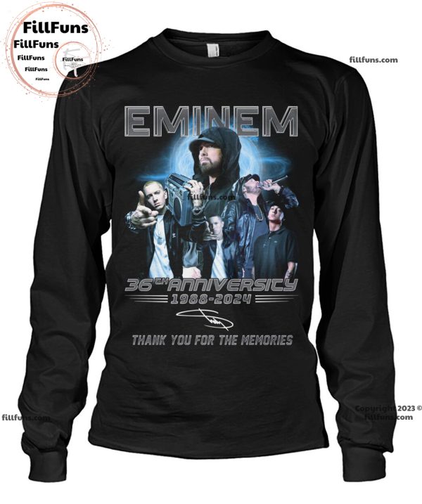 Eminem 36th Anniversary 1988 – 2024 Thank You For The Memories Unisex T-Shirt