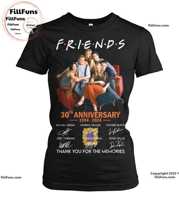 Friends 30th Anniversary 1994 – 2024 Thank You For The Memories T-Shirt