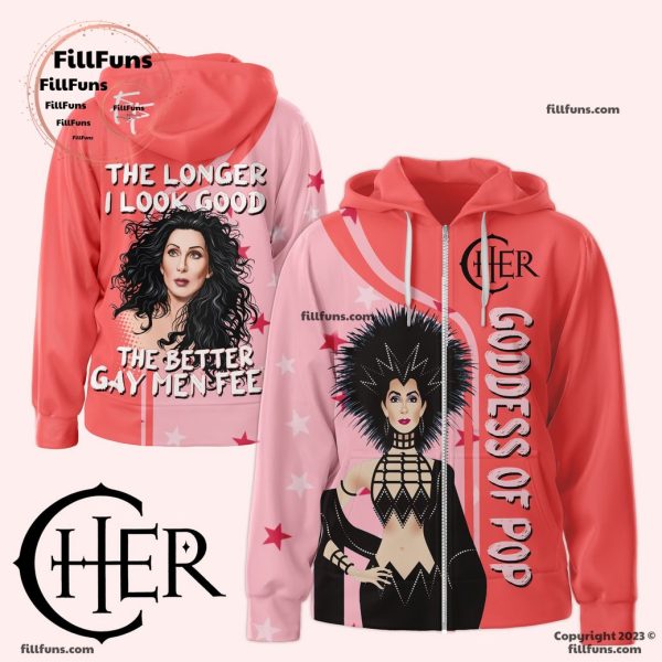 Goodess Of Pop The Longer I Look Good The Better Gay Men Feel Cher Hoodie