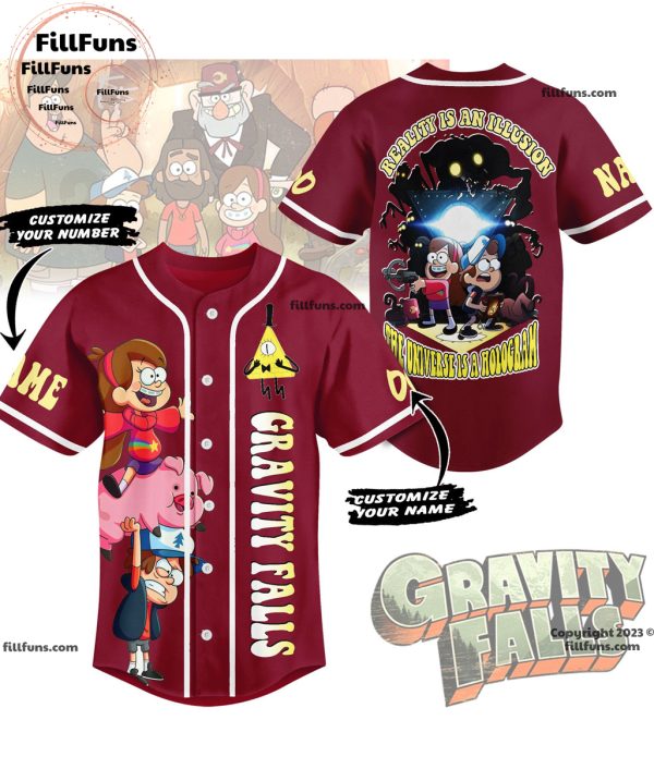 Gravity Falls Reality Is An Illusion The Universe Is A Hologram Custom Baseball Jersey