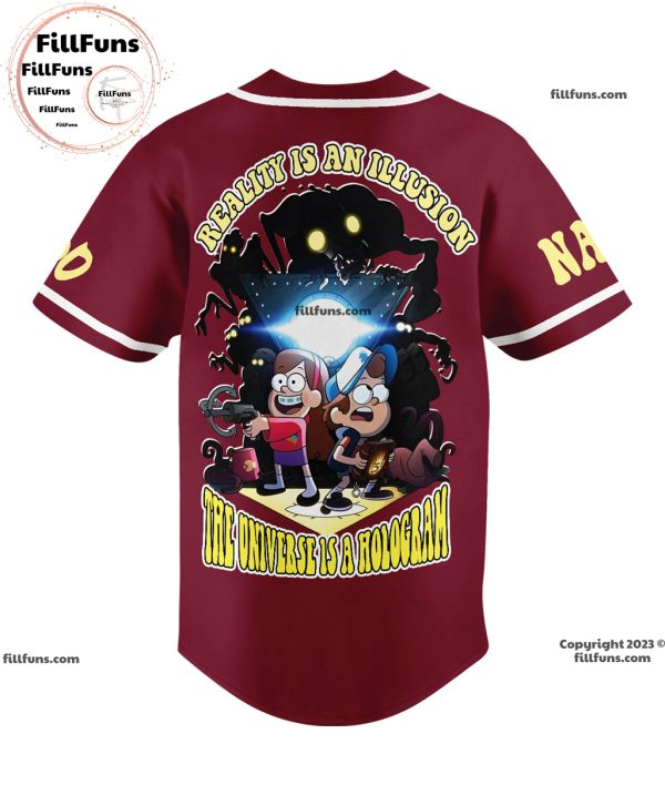 Gravity Falls Reality Is An Illusion The Universe Is A Hologram Custom Baseball Jersey