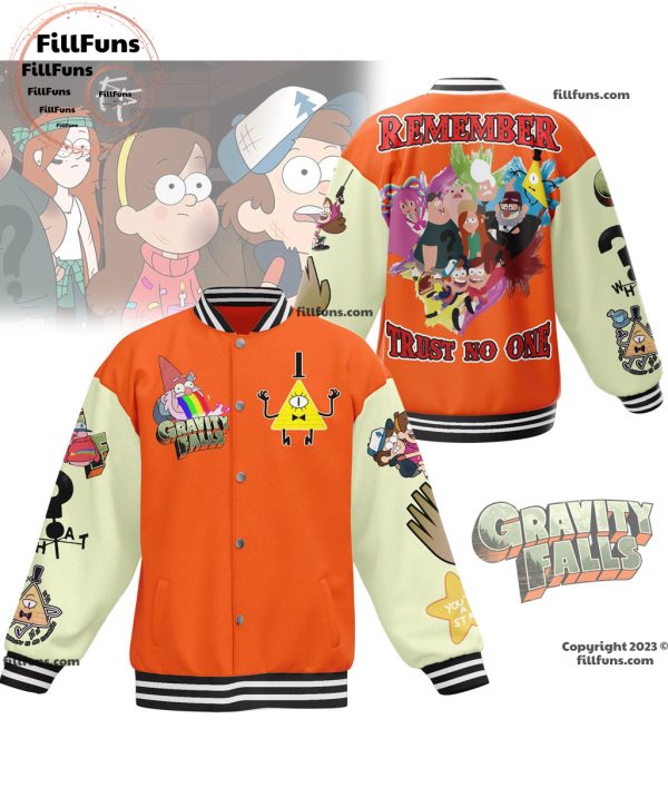 Gravity Falls Remember Trust No One Baseball Jacket