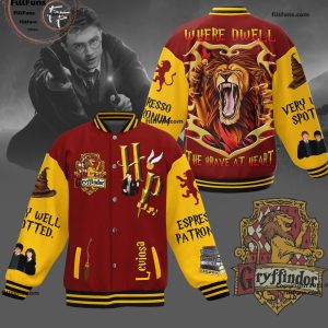 Gryffindor Harry Potter Where Dwell The Brave At Heart Baseball Jacket