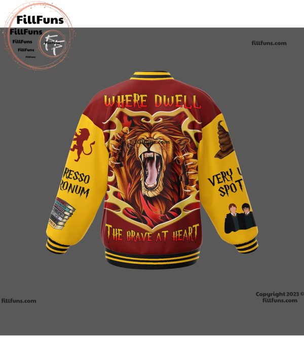 Gryffindor Harry Potter Where Dwell The Brave At Heart Baseball Jacket