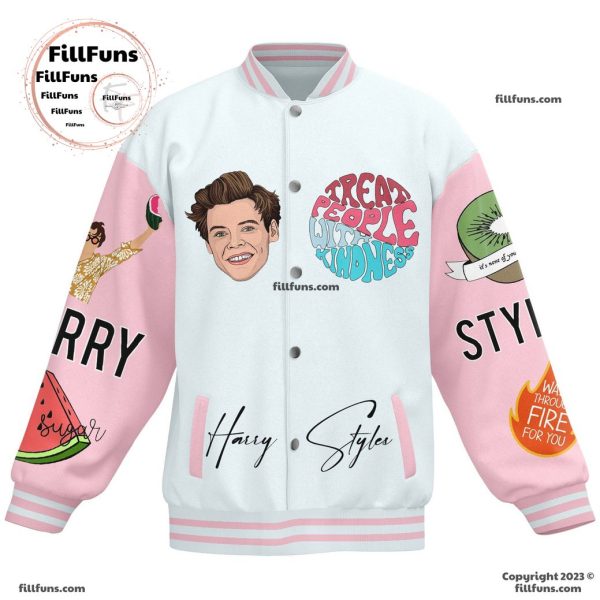 Harry Styles We Have A Choice To Live Or To Text Baseball Jacket