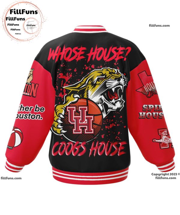 Houston Cougars Whose House Coogs House Spirit of Houston Baseball Jacket