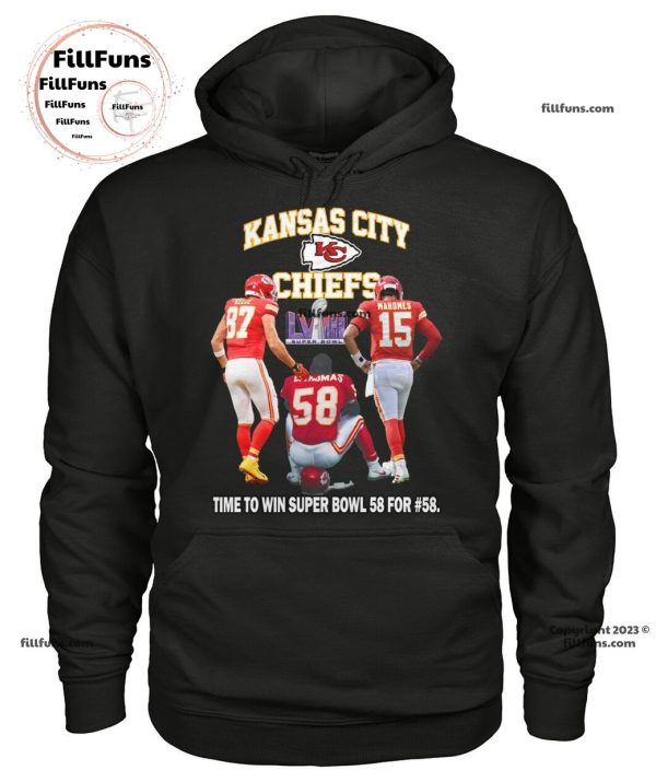 Kansas City Chiefs Kelce And Mahomes Time To Win Super Bowl 58 For 58 T-Shirt